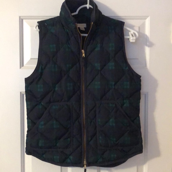 JCrew Plaid Puffer Vest - Picture 1 of 8